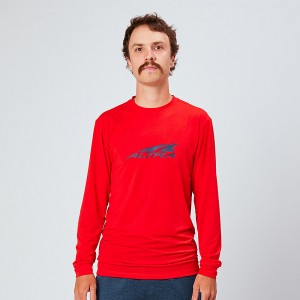 Altra EVERYDAY PERFORMANCE LONG SLEEVE メンズ Tシャツ 赤 | Japan AL7389T49