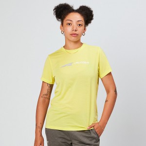 Altra EVERYDAY PERFORMANCE SHORT SLEEVE レディース Tシャツ 黄色 | Japan AL5824X03