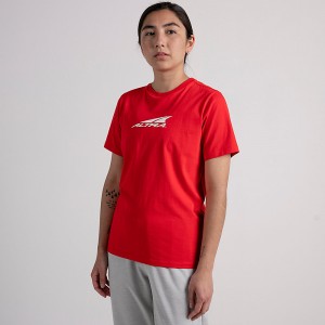 Altra EVERYDAY RECYCLED TEE レディース Tシャツ 赤 | Japan AL0618G57