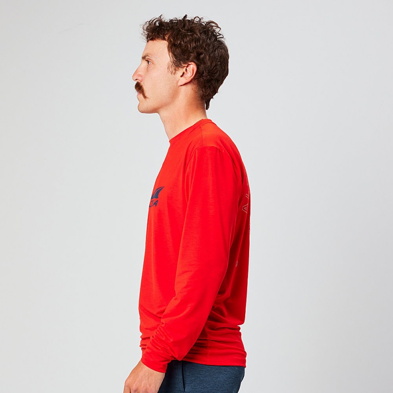 Altra EVERYDAY PERFORMANCE LONG SLEEVE メンズ Tシャツ 赤 | Japan AL7389T49