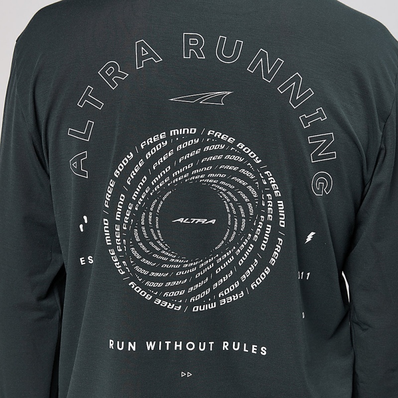 Altra EVERYDAY PERFORMANCE LONG SLEEVE メンズ Tシャツ 黒 | Japan AL4213Y51