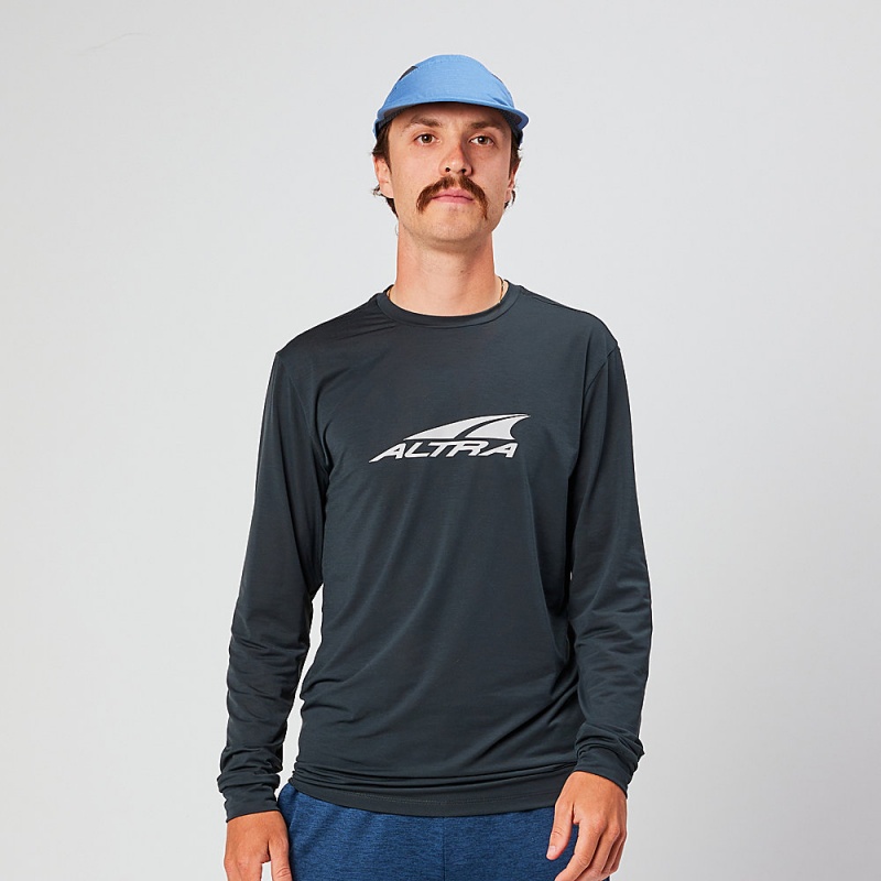 Altra EVERYDAY PERFORMANCE LONG SLEEVE メンズ Tシャツ 黒 | Japan AL4213Y51