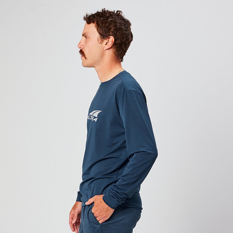 Altra EVERYDAY PERFORMANCE LONG SLEEVE メンズ Tシャツ ネイビー | Japan AL8920U47