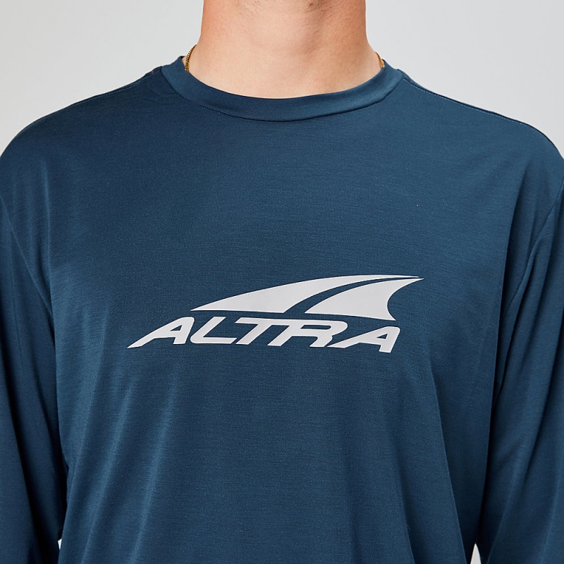 Altra EVERYDAY PERFORMANCE LONG SLEEVE メンズ Tシャツ ネイビー | Japan AL8920U47