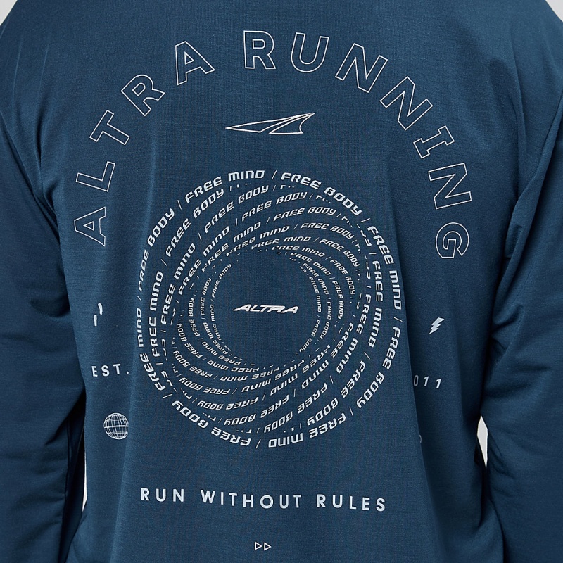 Altra EVERYDAY PERFORMANCE LONG SLEEVE メンズ Tシャツ ネイビー | Japan AL8920U47