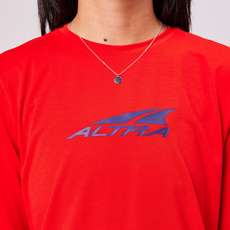 Altra EVERYDAY PERFORMANCE LONG SLEEVE レディース Tシャツ 赤 | Japan AL1372B30