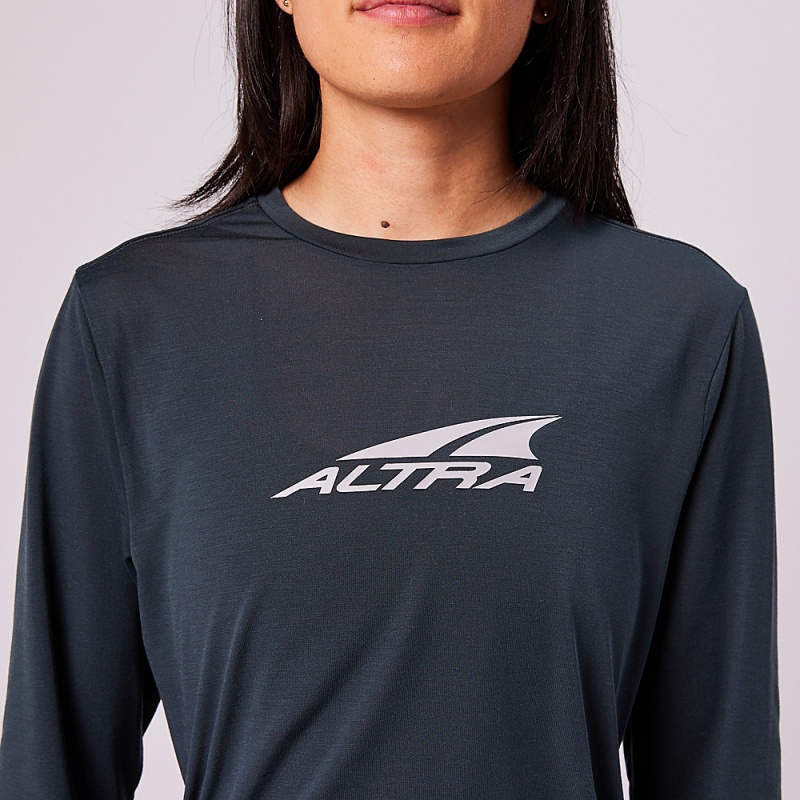 Altra EVERYDAY PERFORMANCE LONG SLEEVE レディース Tシャツ 黒 | Japan AL1590M13