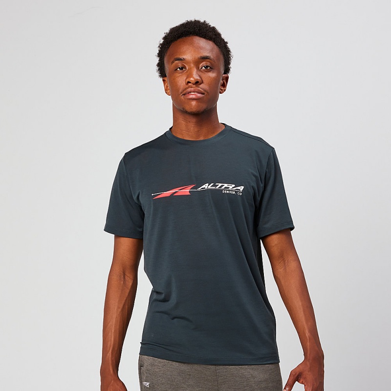 Altra EVERYDAY PERFORMANCE SHORT SLEEVE メンズ Tシャツ 黒 | Japan AL0649F95