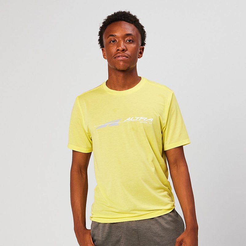 Altra EVERYDAY PERFORMANCE SHORT SLEEVE メンズ Tシャツ 黄色 | Japan AL6314G60