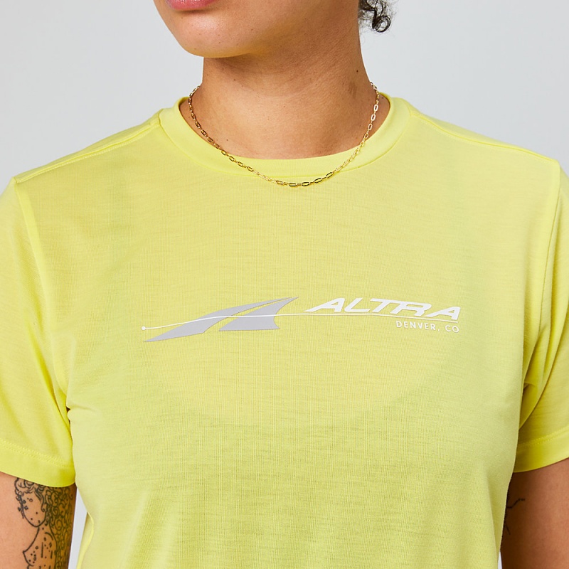 Altra EVERYDAY PERFORMANCE SHORT SLEEVE レディース Tシャツ 黄色 | Japan AL5824X03