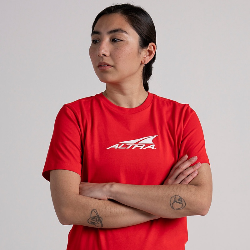 Altra EVERYDAY RECYCLED TEE レディース Tシャツ 赤 | Japan AL0618G57