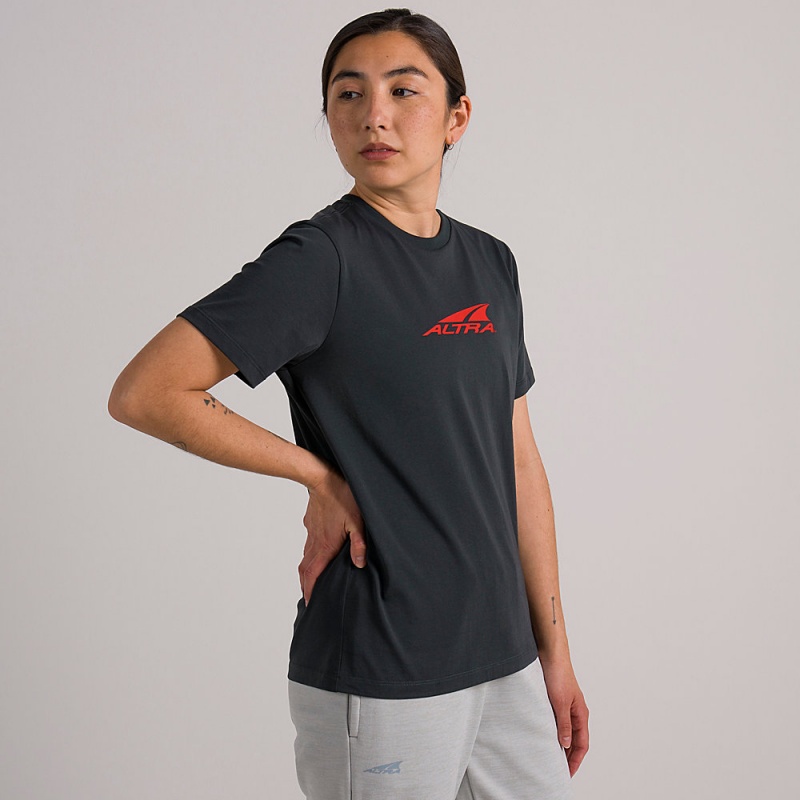 Altra EVERYDAY RECYCLED TEE レディース Tシャツ 黒 | Japan AL5102J25