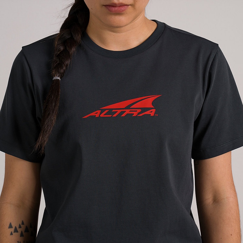 Altra EVERYDAY RECYCLED TEE レディース Tシャツ 黒 | Japan AL5102J25