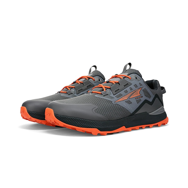 Altra LONE PEAK ALL-WTHR LOW 2 メンズ ハイキングシューズ グレー オレンジ | Japan AL2498X57