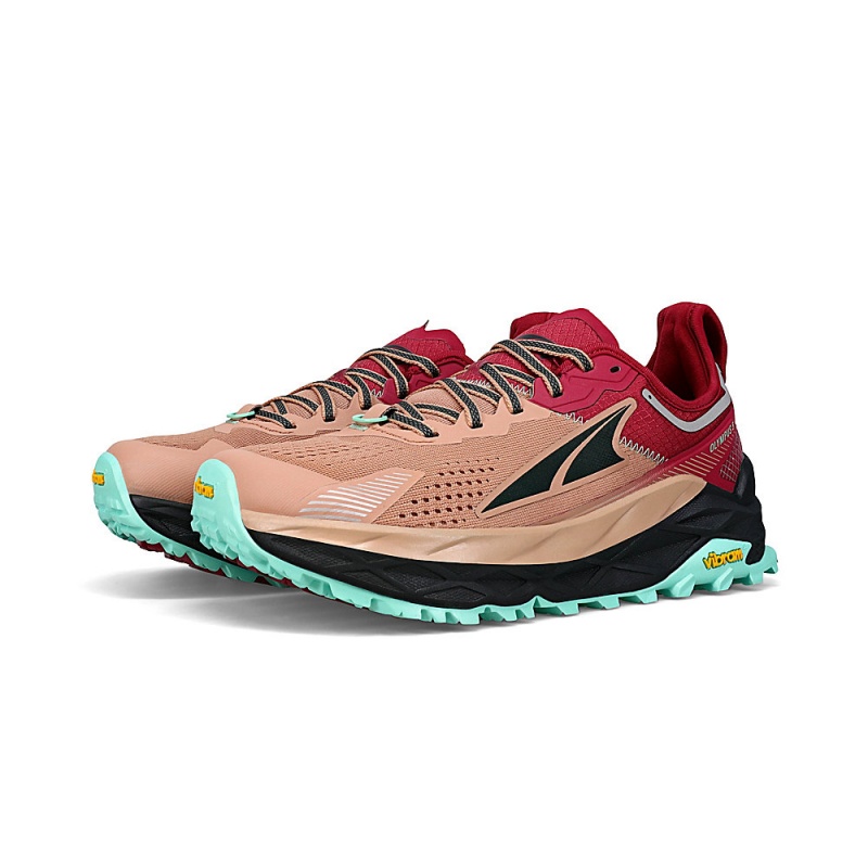 Altra OLYMPUS 5 レディース トレイルランニングシューズ ブラウン 赤 | Japan AL0496P15