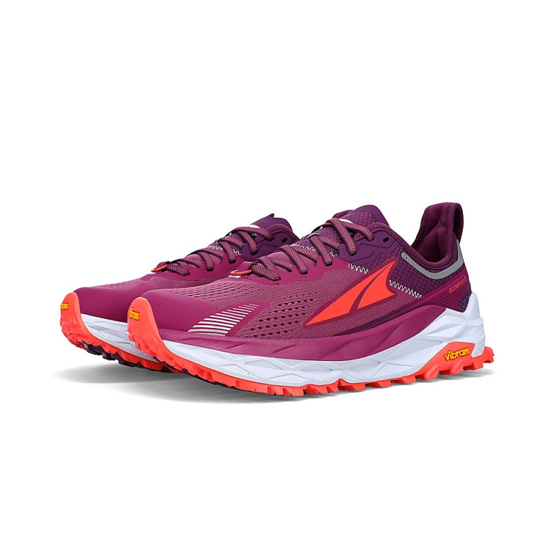 Altra OLYMPUS 5 レディース トレイルランニングシューズ 紫 オレンジ | Japan AL0869Q49