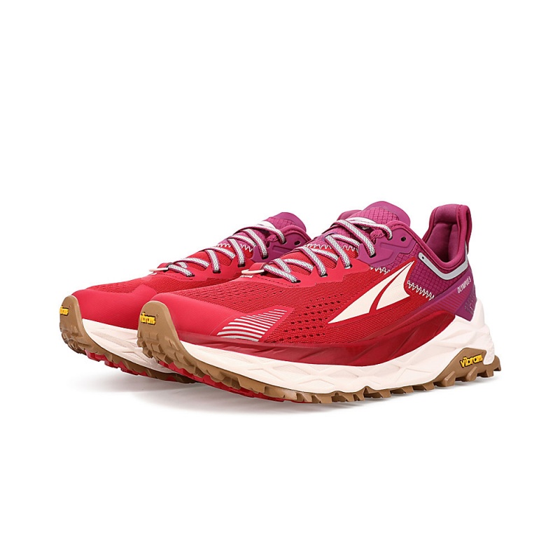 Altra OLYMPUS 5 レディース トレイルランニングシューズ 赤 ピンク | Japan AL8962T01